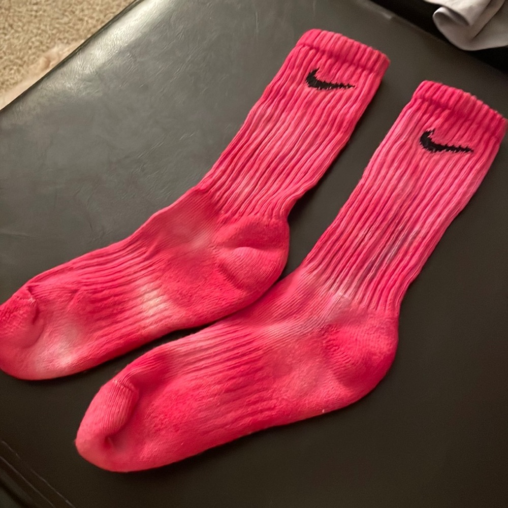 Pink Tye Dye Nike Mid Calf’s!